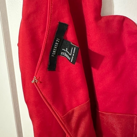 Red dress! Mid length and lined stretchy material! - Picture 4 of 4